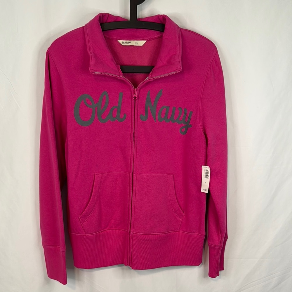 Old Navy Fuchsia Zip-Up Sweatshirt
